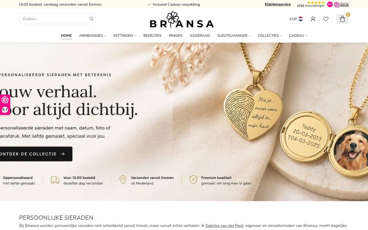 Skærmbillede af briansa.nl