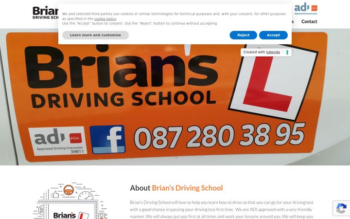 Zrzut ekranu briansdrivingschool.ie