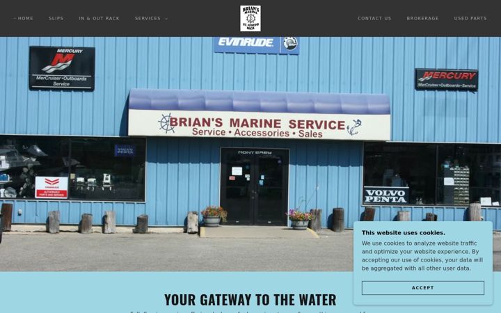 Screenshot of briansmarina.com