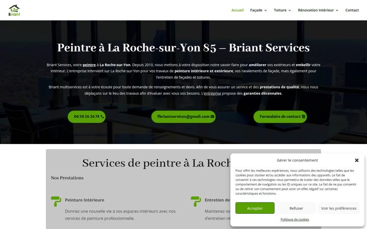 Captura de pantalla de briantservices.fr