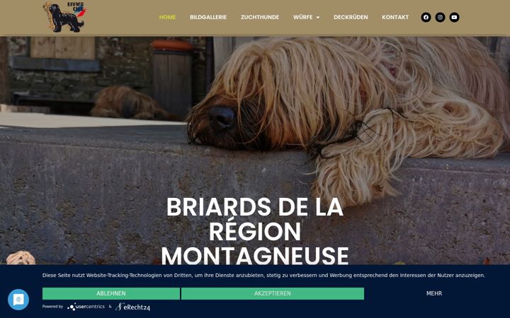 Capture d'écran de briards-von-vierbuchen.de