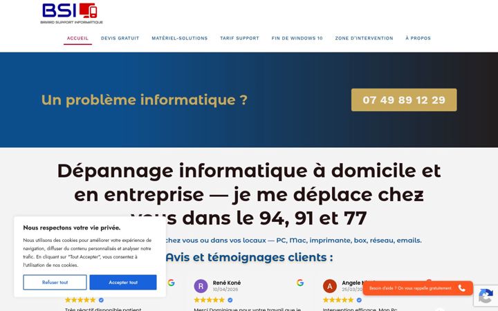 Captura de pantalla de briardsupportinformatique.fr