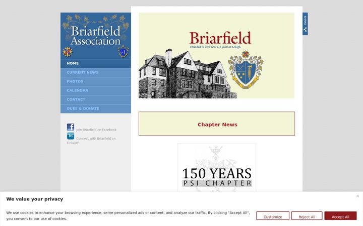 Screenshot of briarfieldassociation.org