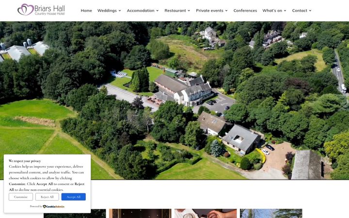 Screenshot of briarshallhotel.co.uk
