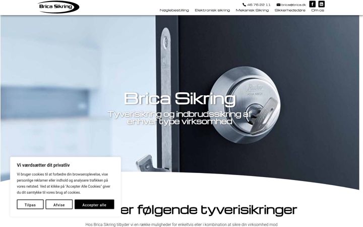 Screenshot of brica.dk