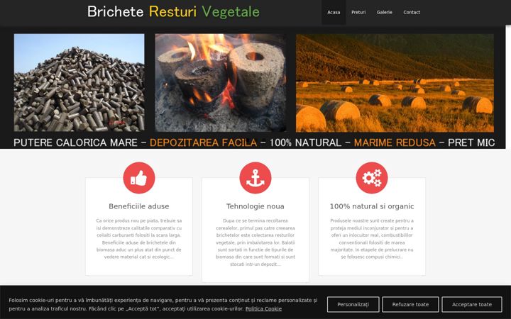 Screenshot of brichete-resturi-vegetale.ro