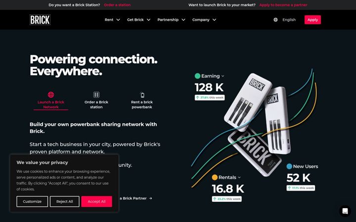 Screenshot of brick.tech