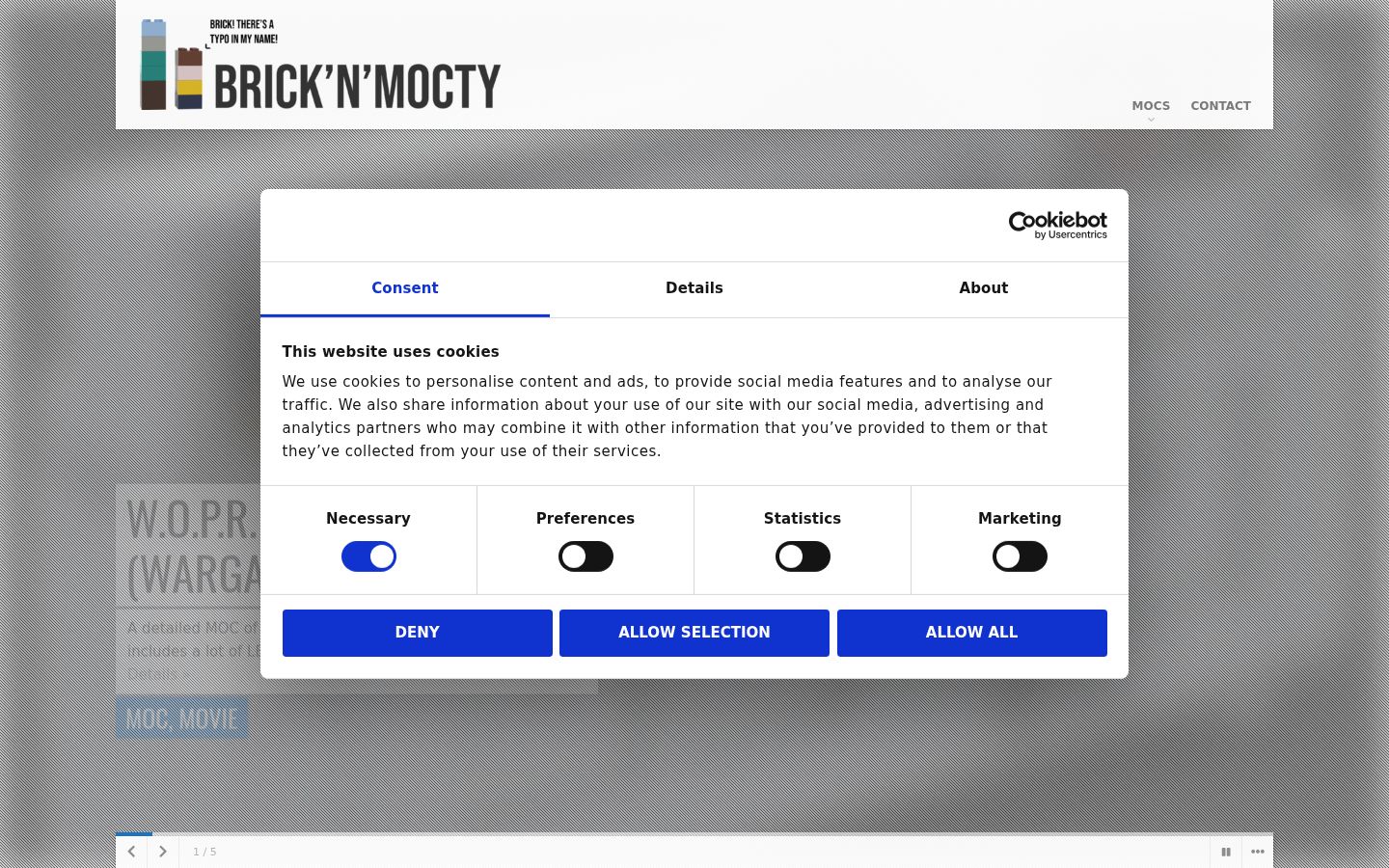 Screenshot of the consent banner shown before any interaction