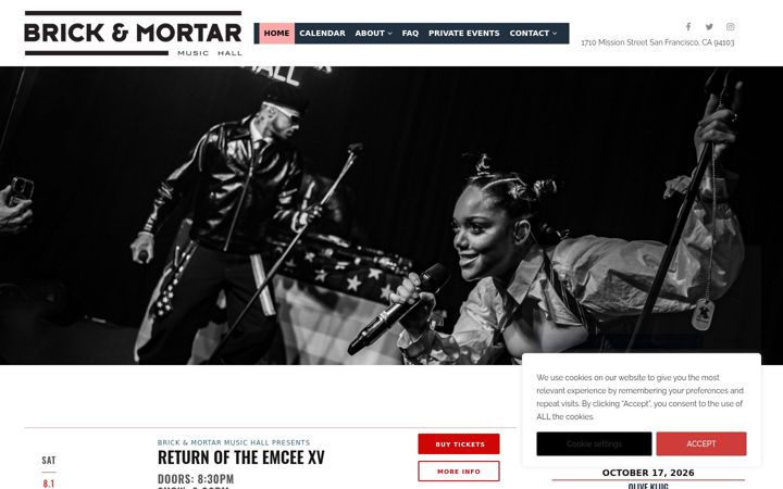 Screenshot of brickandmortarmusic.com