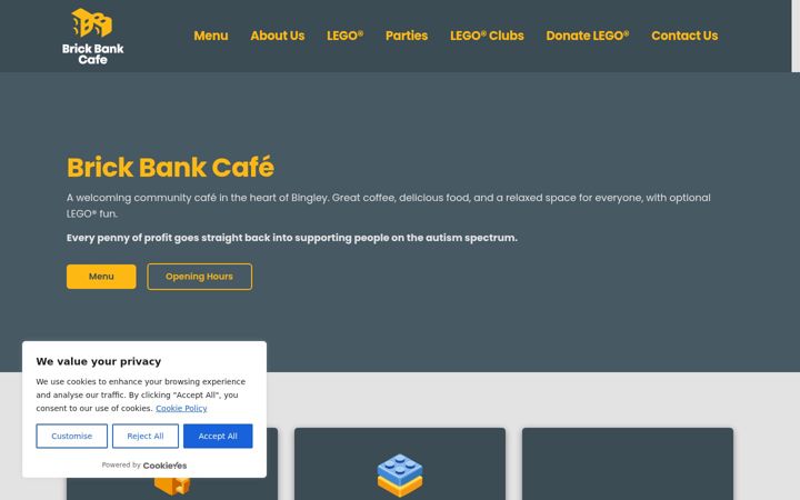 Captura de ecrã de brickbankcafe.org