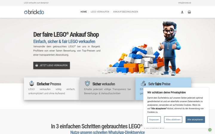 Screenshot of brickdo.de
