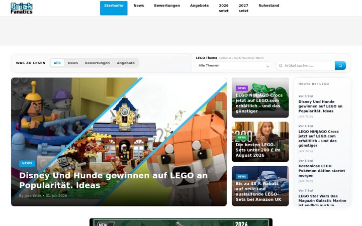Screenshot of brickfanatics.de