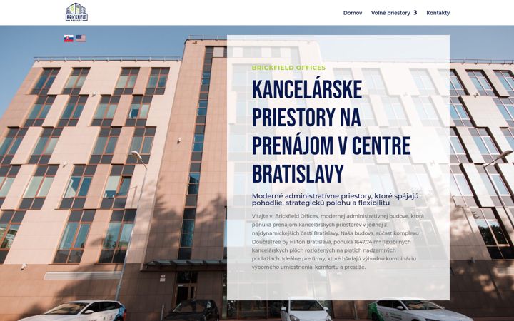 Snímek obrazovky brickfieldoffices.sk