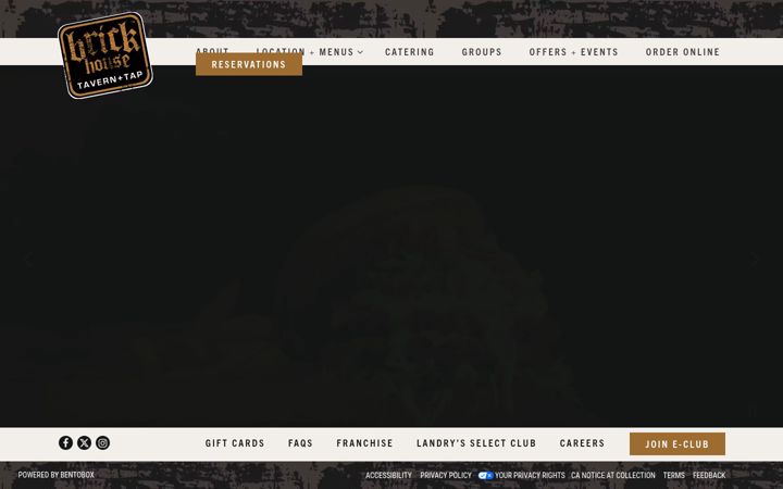 Screenshot of brickhousetavernandtap.com