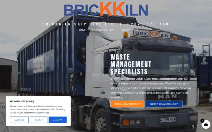 Screenshot of brickkiln.co