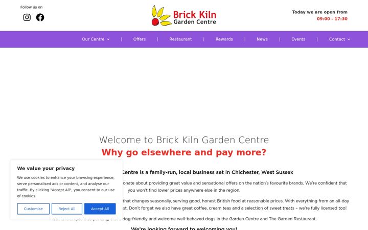 Screenshot ta' brickkilngardencentre.co.uk
