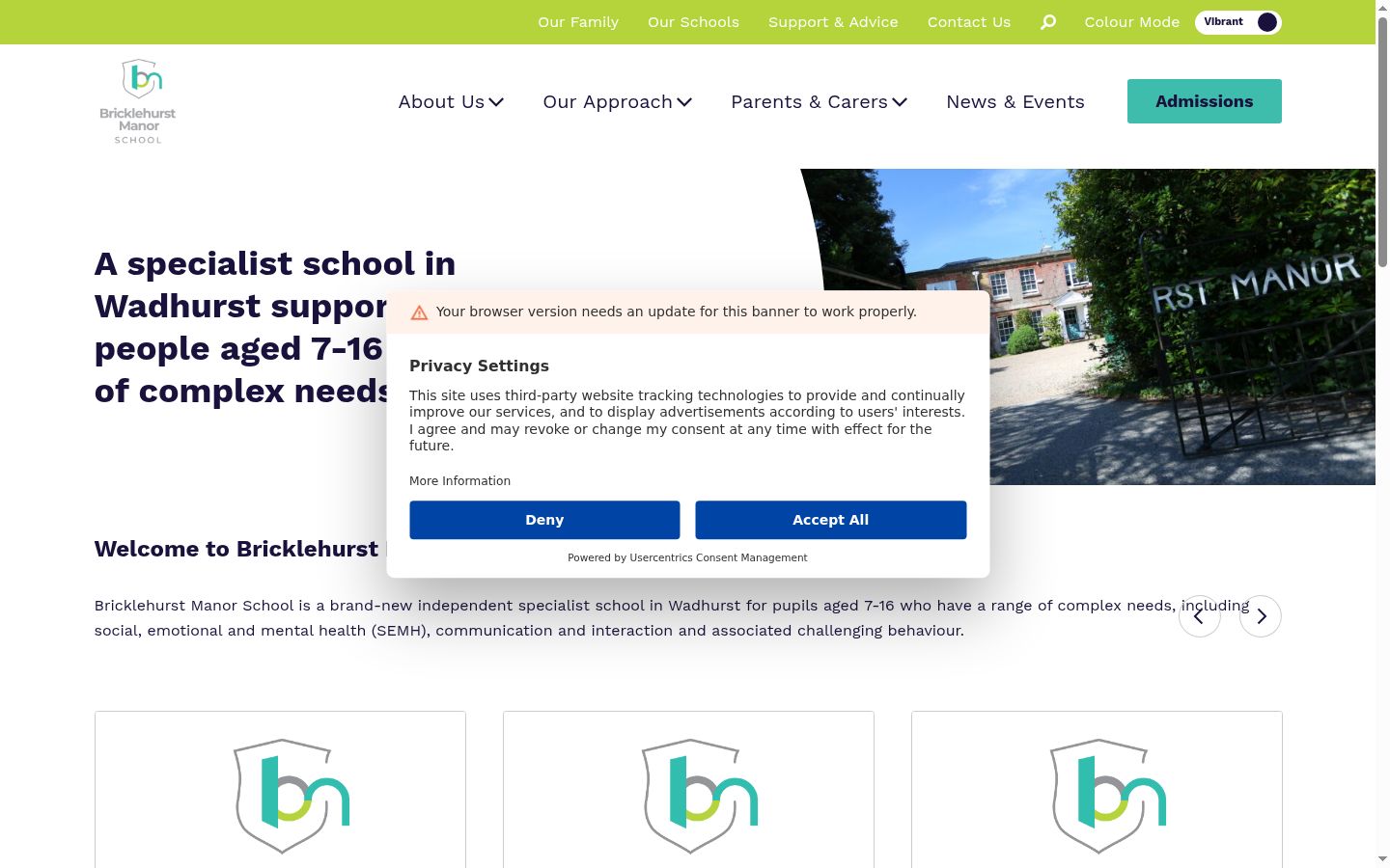 Screenshot tal-banner tal-kunsens muri qabel kwalunkwe interazzjoni