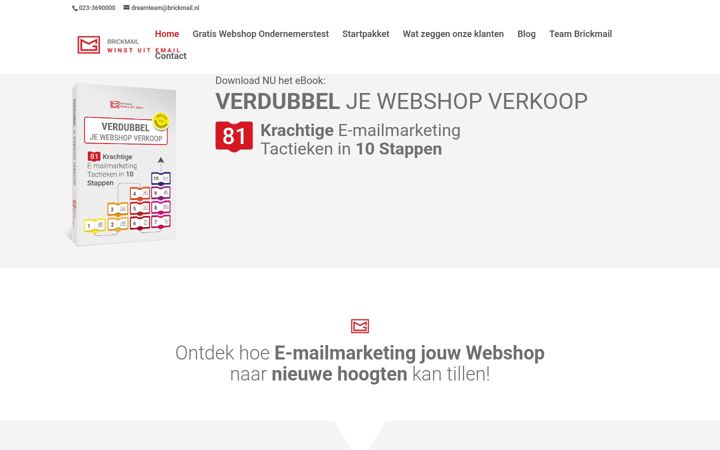 Ekrano kopija brickmail.nl