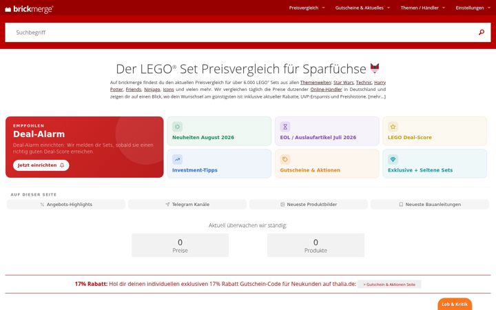 Kuvakaappaus sivustosta brickmerge.de