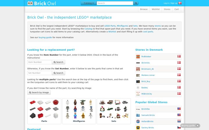 Captura de pantalla de brickowl.com