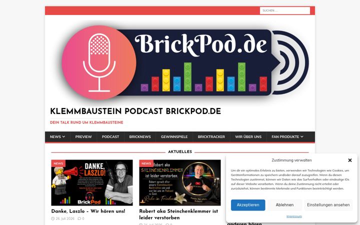 Screenshot of brickpod.de