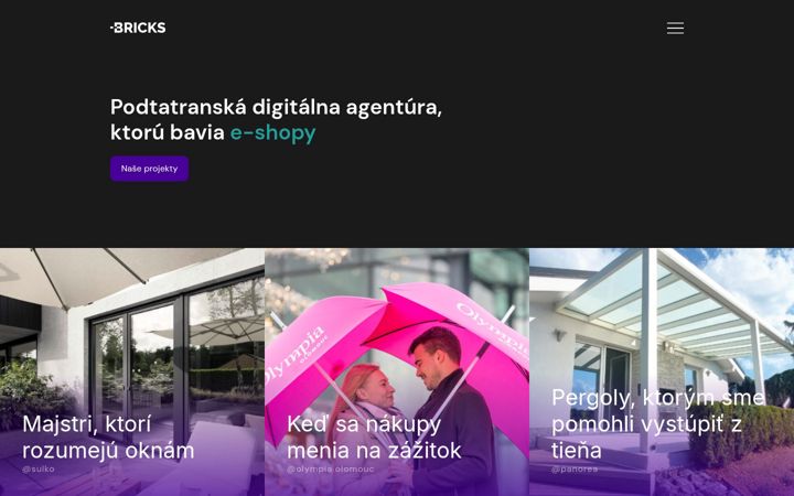 Snímek obrazovky bricksagency.sk