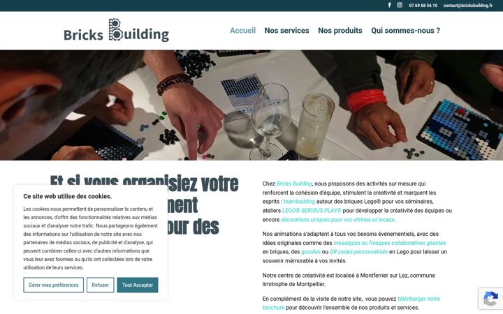 Ekraanipilt saidist bricksbuilding.fr