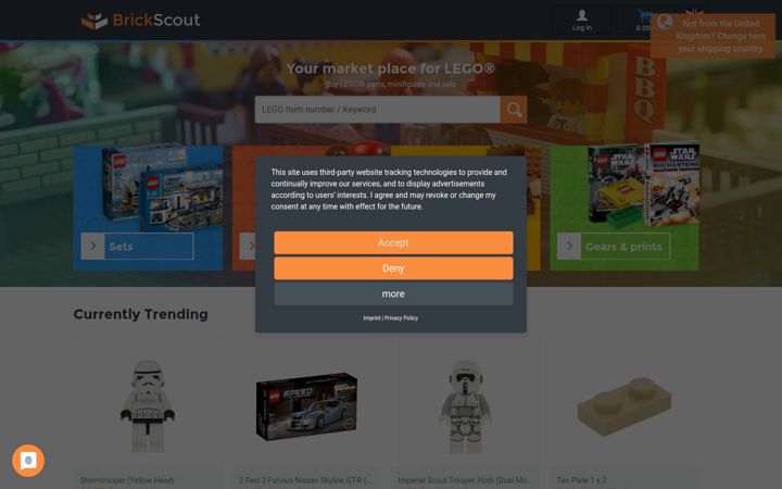 Screenshot of brickscout.com