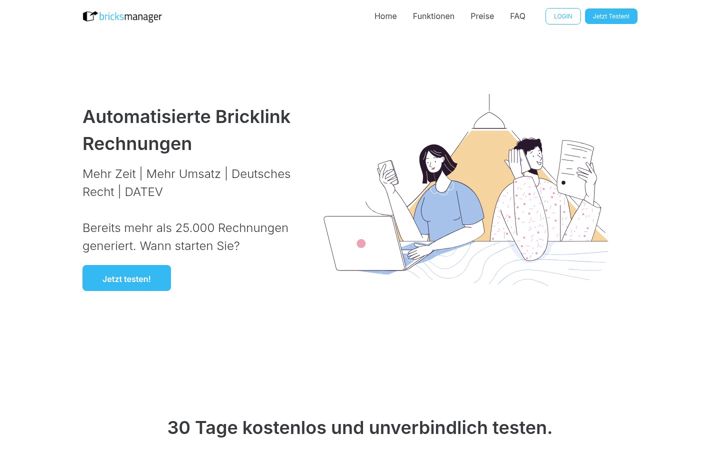 Screenshot of bricksmanager.com