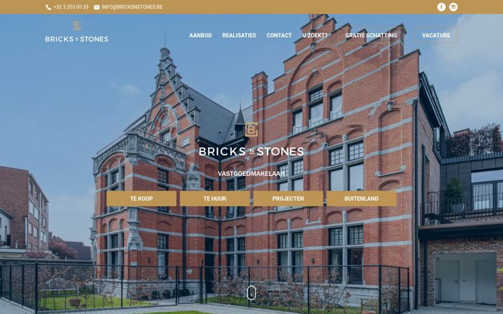 Screenshot of bricksnstones.be