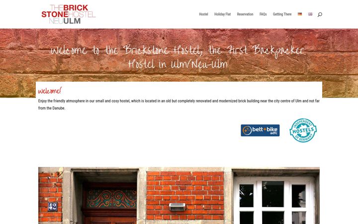 Screenshot of brickstone-hostel.de