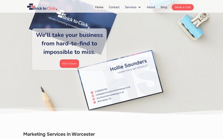Screenshot of bricktoclickmarketing.co.uk