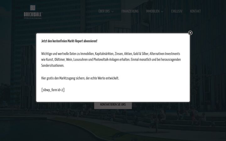 Ekraanipilt saidist brickwall-wertentwicklung.de