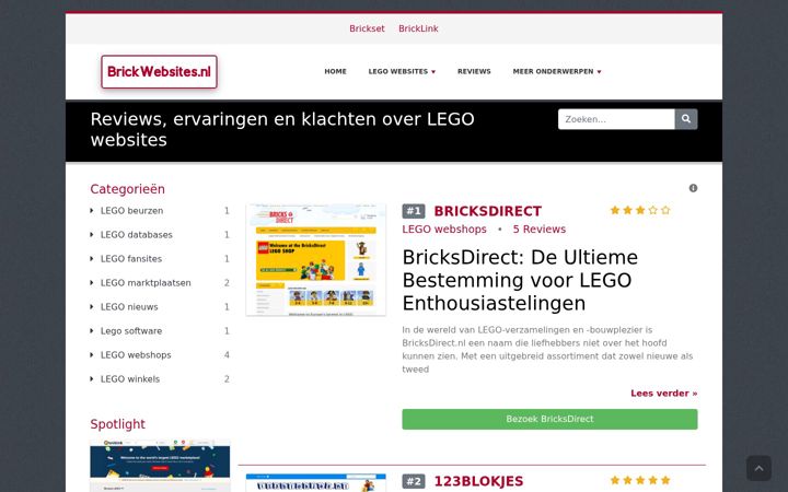 Screenshot of brickwebsites.nl