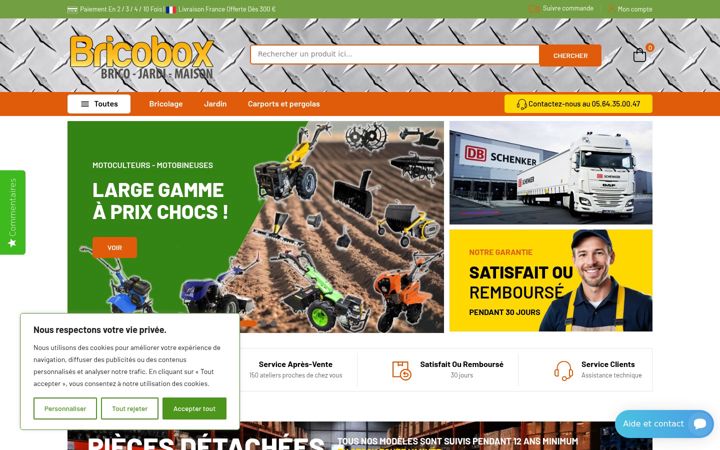 Screenshot of bricobox.com