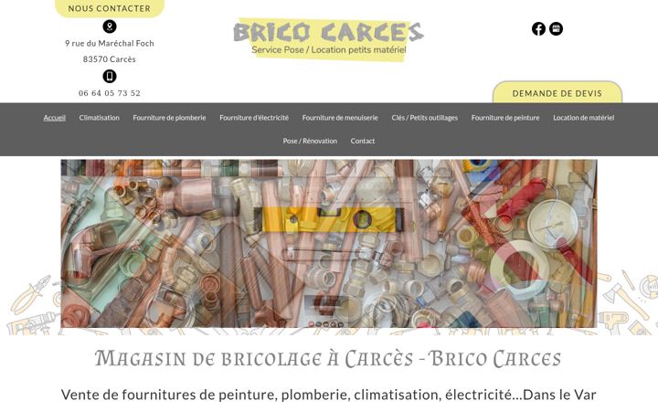 Ekraanipilt saidist bricocarces.fr
