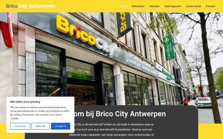 Screenshot of bricocityantwerpen.be