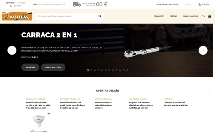 Ekrānuzņēmums no bricoelectricidadvallecas.es