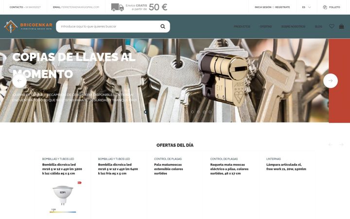 Screenshot of bricoenkar.com