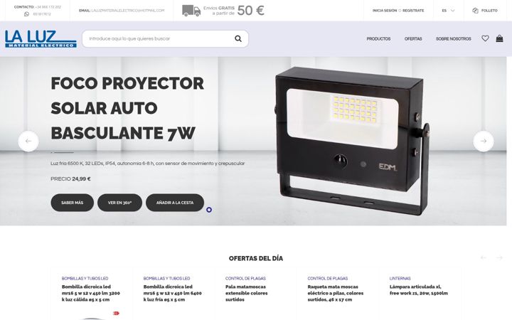 Screenshot stránky bricohogarlaluz.com
