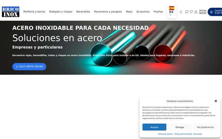 Екранна снимка на bricoinox.es