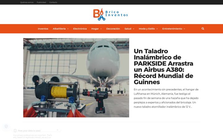 Screenshot of bricoinventos.com