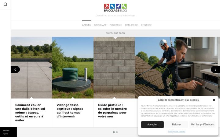 Ekraanipilt saidist bricolage-blog.fr