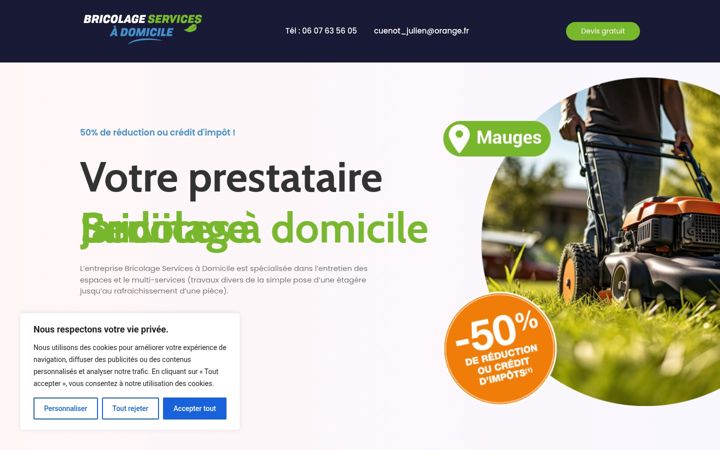 Ekraanipilt saidist bricolage-jardinage-mauges.fr