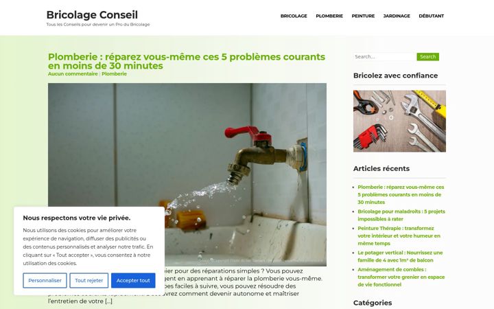 Screenshot του bricolageconseil.fr