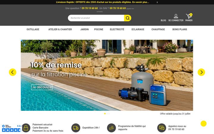 Screenshot of bricolagedirect.com