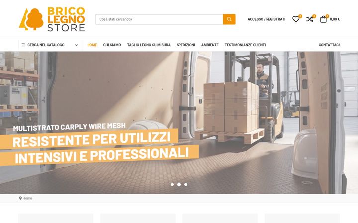 Screenshot of bricolegnostore.it