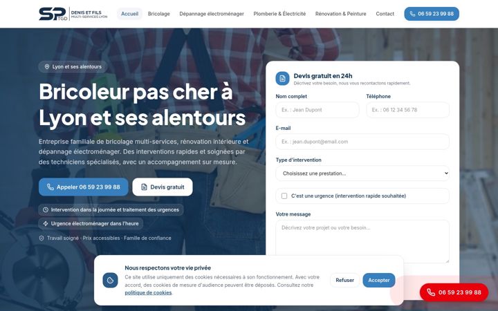 Screenshot of bricoleur-lyon.fr