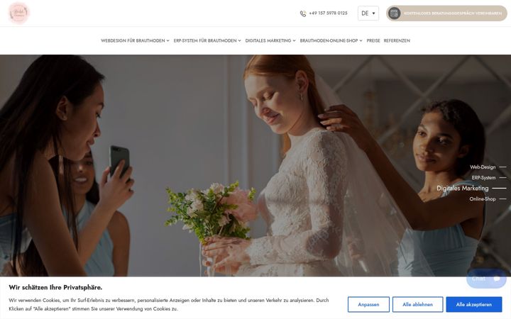 Screenshot of bridalcommerce.com