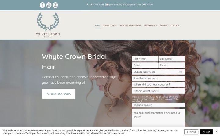 Screenshot of bridalhairkildare.ie